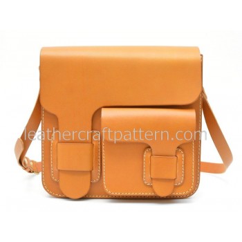 Leather bag pattern messenger bag PDF ACC-24 leather craft patterns leather working