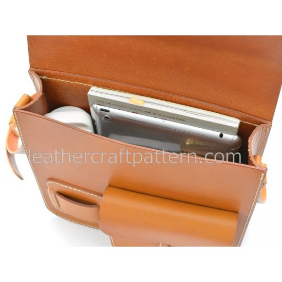 Leather bag pattern messenger bag PDF ACC-24 leather craft patterns leather working
