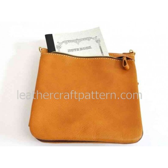 With instruction leather bag pattern messenger bag pattern bag sewing pattern PDF instant download ACC-25