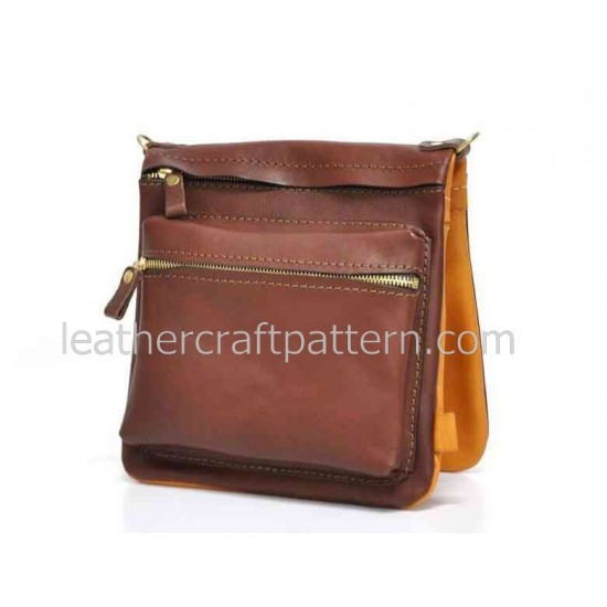 With instruction leather bag pattern messenger bag pattern bag sewing pattern PDF instant download ACC-25