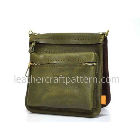 With instruction leather bag pattern messenger bag pattern bag sewing pattern PDF instant download ACC-25