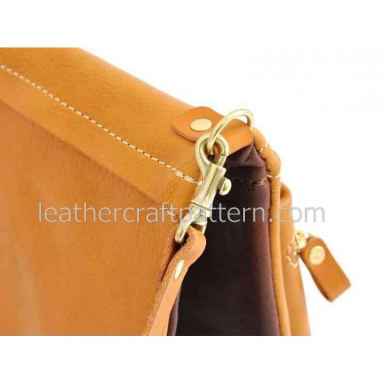 With instruction leather bag pattern messenger bag pattern bag sewing pattern PDF instant download ACC-25