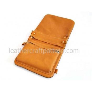With instruction leather bag pattern messenger bag pattern bag sewing pattern PDF instant download ACC-25