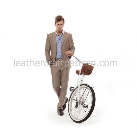 With Instruction Bicycle bag pattern shoulder bag pattern bag sewing patterns PDF ACC-26 hand stitched leather pattern leather pattern