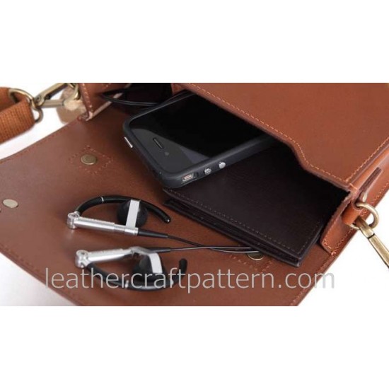 With Instruction Bicycle bag pattern shoulder bag pattern bag sewing patterns PDF ACC-26 hand stitched leather pattern leather pattern