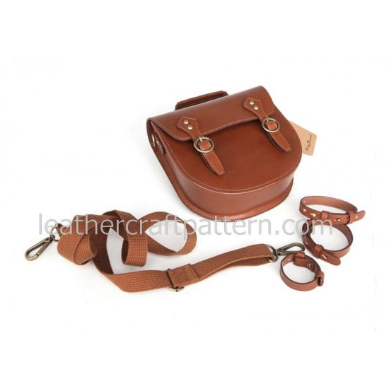 With Instruction Bicycle bag pattern shoulder bag pattern bag sewing patterns PDF ACC-26 hand stitched leather pattern leather pattern