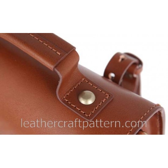 With Instruction Bicycle bag pattern shoulder bag pattern bag sewing patterns PDF ACC-26 hand stitched leather pattern leather pattern