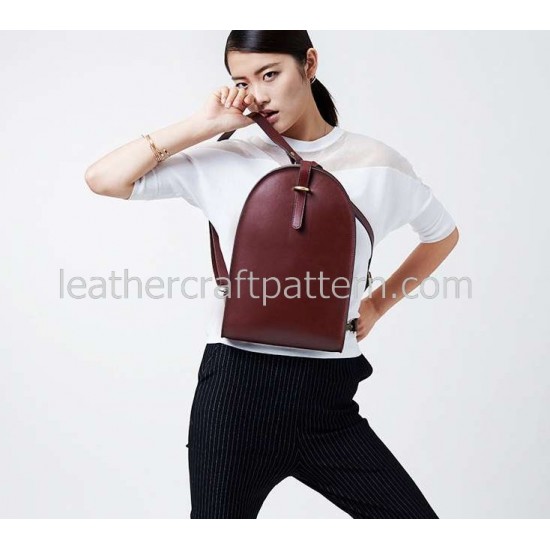 With instruction Leather women backpack rucksack pattern pdf instant download