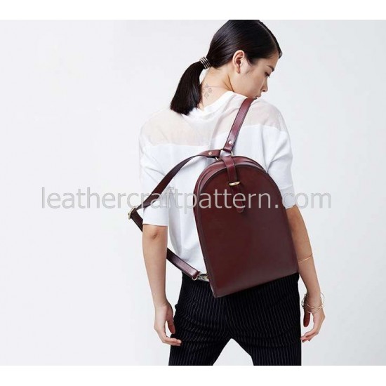 With instruction Leather women backpack rucksack pattern pdf instant download