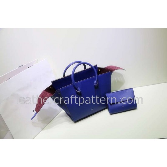 With instruction leather women trapeze bag pattern leather handbag PDF download ACC-28 leather bag pattern
