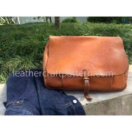 With instruction Leather Messenger bag pattern bag sewing pattern PDF download ACC-30
