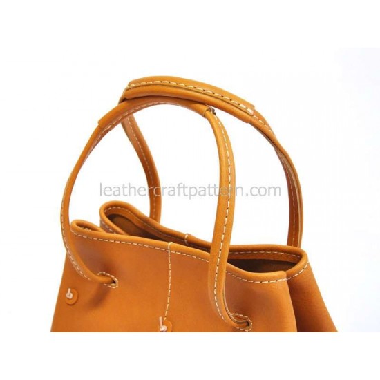 With instruction Leather bucket bag pattern drawstring bag sewing pattern PDF download ACC-31 With instruction Leather bucket bag pattern drawstring bag sewing pattern PDF download ACC-31
