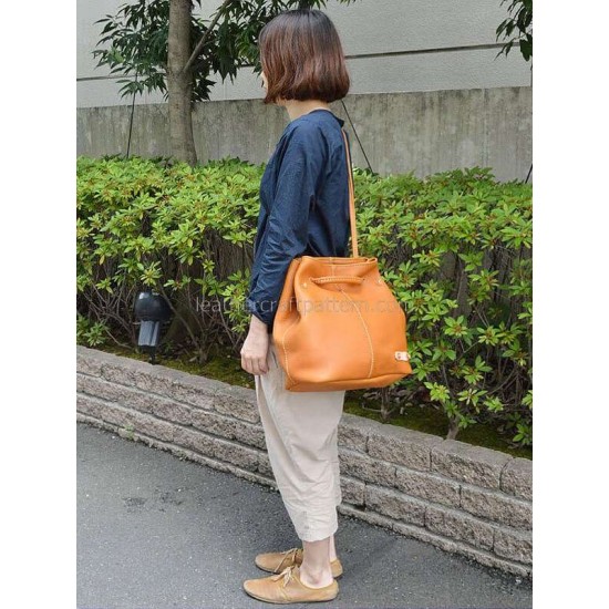 With instruction Leather bucket bag pattern drawstring bag sewing pattern PDF download ACC-31 With instruction Leather bucket bag pattern drawstring bag sewing pattern PDF download ACC-31