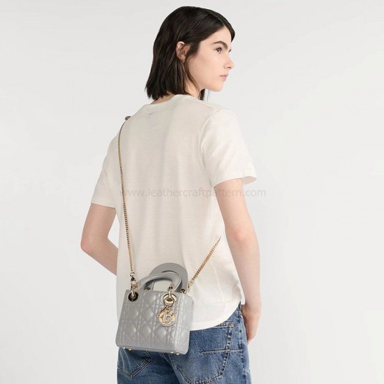 With 271 detailed pictures instruction Dior Lady Dior Mini bag pattern pdf download ACC-314