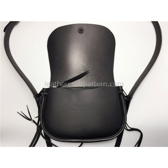 With Instruction saddle bag template shoulder bag pattern hand bag sewing patterns PDF ACC-32 hand stitched leather pattern 