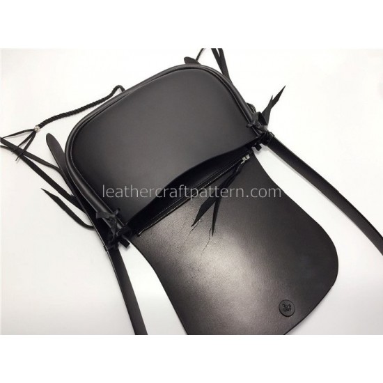 With Instruction saddle bag template shoulder bag pattern hand bag sewing patterns PDF ACC-32 hand stitched leather pattern 