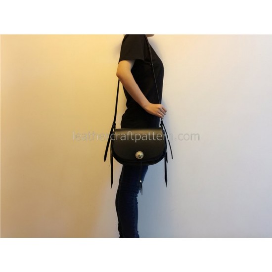 With Instruction saddle bag template shoulder bag pattern hand bag sewing patterns PDF ACC-32 hand stitched leather pattern 