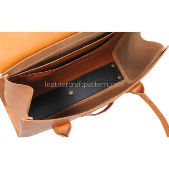 With instruction ACC-34 leather flap tote bag pattern, handbag, dress bag, patterns, PDF instant download, leathercraft patterns