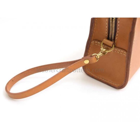 With instruction Leather bag sewing pattern ACC-37 clutch pdf pattern