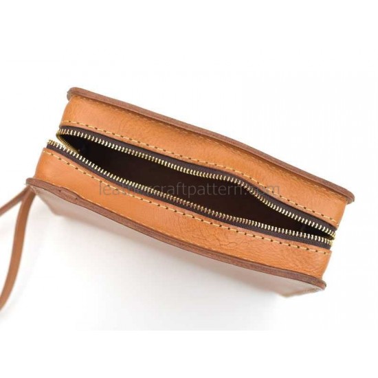 With instruction Leather bag sewing pattern ACC-37 clutch pdf pattern