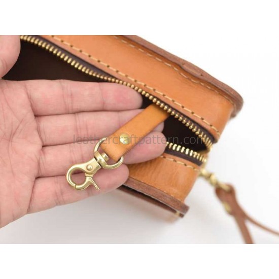 With instruction Leather bag sewing pattern ACC-37 clutch pdf pattern