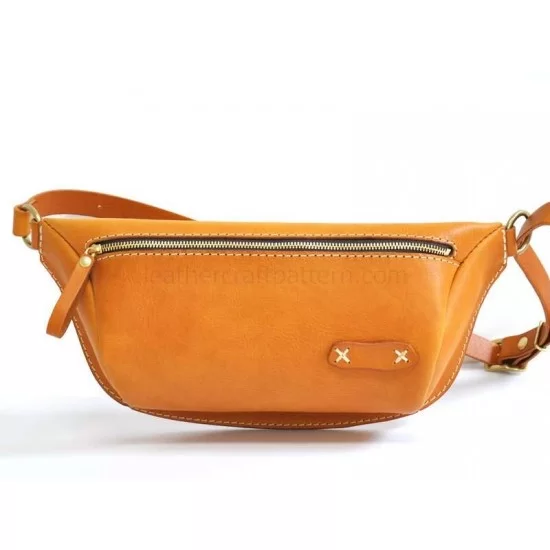 How to make leather Hip Bag with PDF PATTERN 