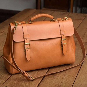With instruction - leather travel bag pattern PDF instant download ACC-41 leathercraft pattern leather craft pattern leather template