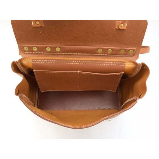 With instruction - leather travel bag pattern PDF instant download ACC-41 leathercraft pattern leather craft pattern leather template