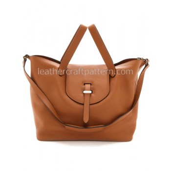 Leather bag pattern, ACC-43 (BIG), women dress bag, shoulder bag, hand bag, dress bag, patterns, PDF instant download, leathercraft patterns