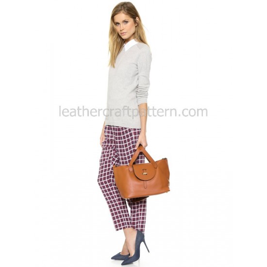 Leather bag pattern, ACC-43 (BIG), women dress bag, shoulder bag, hand bag, dress bag, patterns, PDF instant download, leathercraft patterns