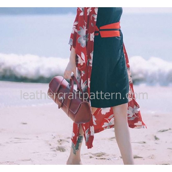 With instruction Leather Baguette handbag pattern PDF instant download ACC-49