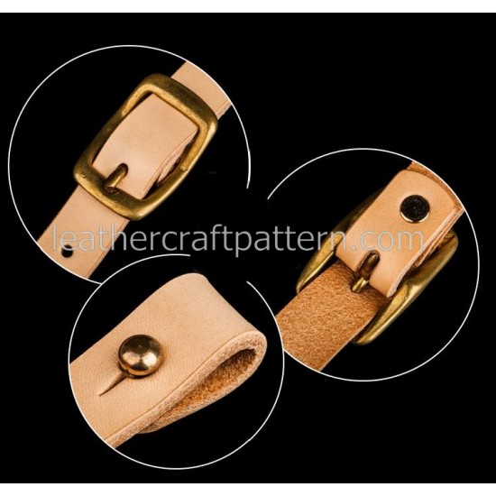 With instruction leather waist bag pattern Locomotive pocket pattern PDF instant download ACC-50