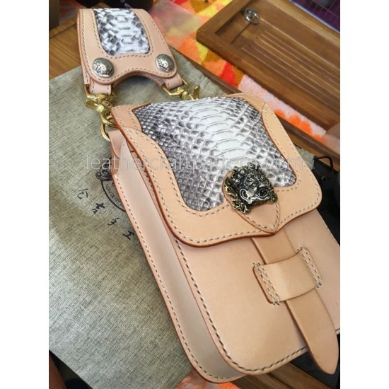 With instruction leather waist bag pattern Locomotive pocket pattern PDF instant download ACC-50