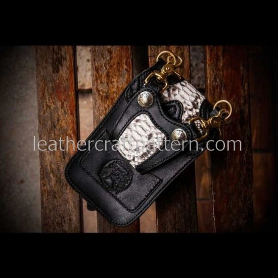 With instruction leather waist bag pattern Locomotive pocket pattern PDF instant download ACC-50