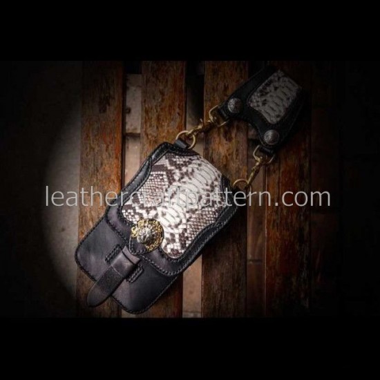 With instruction leather waist bag pattern Locomotive pocket pattern PDF instant download ACC-50