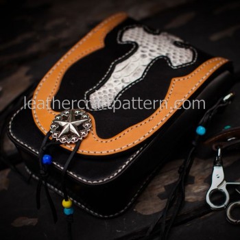 With instruction leather waist bag pattern Locomotive pocket pattern PDF instant download ACC-51