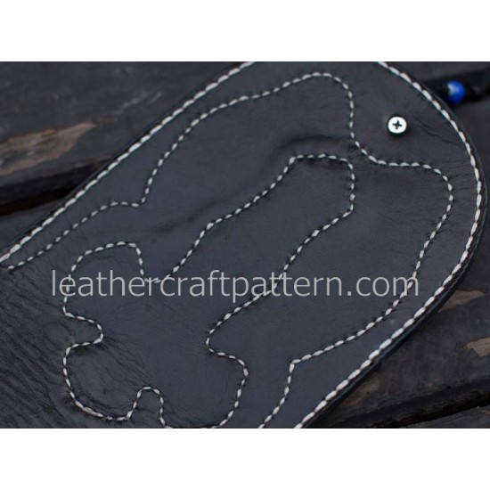 With instruction leather waist bag pattern Locomotive pocket pattern PDF instant download ACC-51