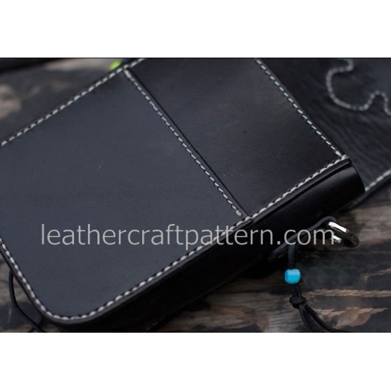 With instruction leather waist bag pattern Locomotive pocket pattern PDF instant download ACC-51