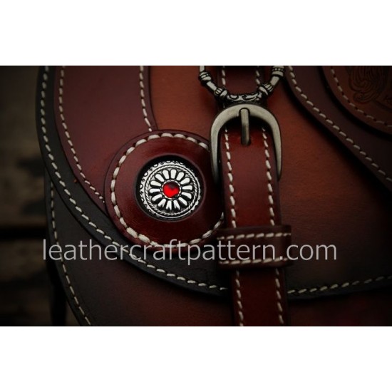 With instruction Leather bag pattern Harley Davidson motorcycle bag PDF instant download ACC-53