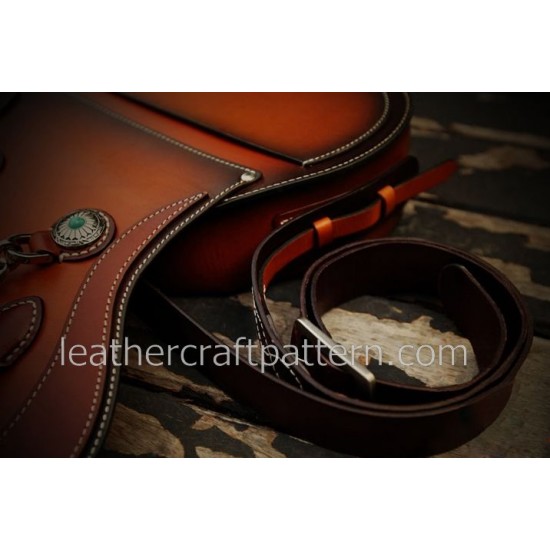 With instruction Leather bag pattern Harley Davidson motorcycle bag PDF instant download ACC-53