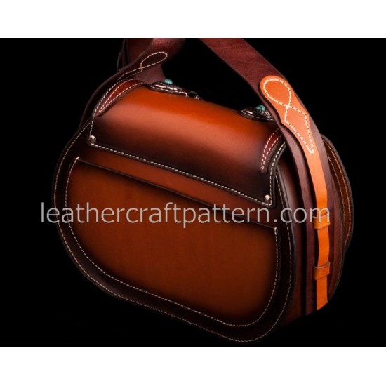 With instruction Leather bag pattern Harley Davidson motorcycle bag PDF instant download ACC-53