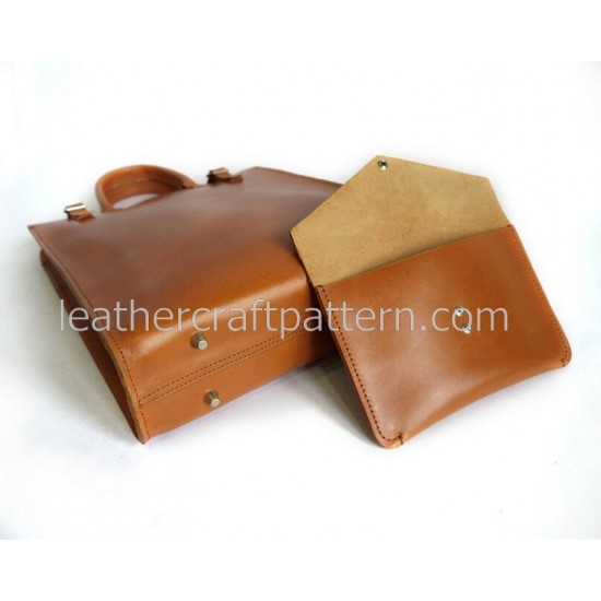 With instruction - PDF sewing patterns Tote Bag pattern handbag instant download ACC-56 leather craft leather working pattern 