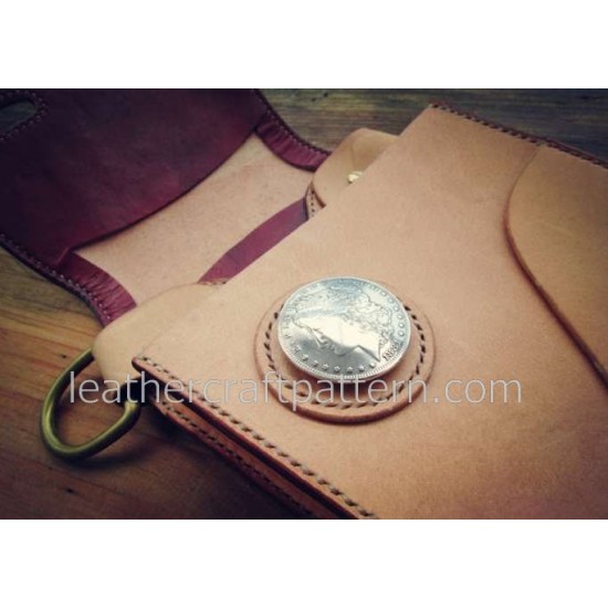 Leather bag patterns ACC-58 waist backpack pocket PDF instant download leathercraft patterns Leather bag patterns ACC-58 waist backpack pocket PDF instant download leathercraft patterns