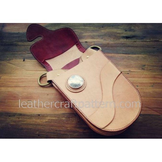 Leather bag patterns ACC-58 waist backpack pocket PDF instant download leathercraft patterns Leather bag patterns ACC-58 waist backpack pocket PDF instant download leathercraft patterns