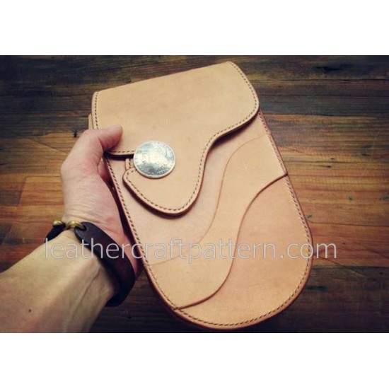 Leather bag patterns ACC-58 waist backpack pocket PDF instant download leathercraft patterns Leather bag patterns ACC-58 waist backpack pocket PDF instant download leathercraft patterns