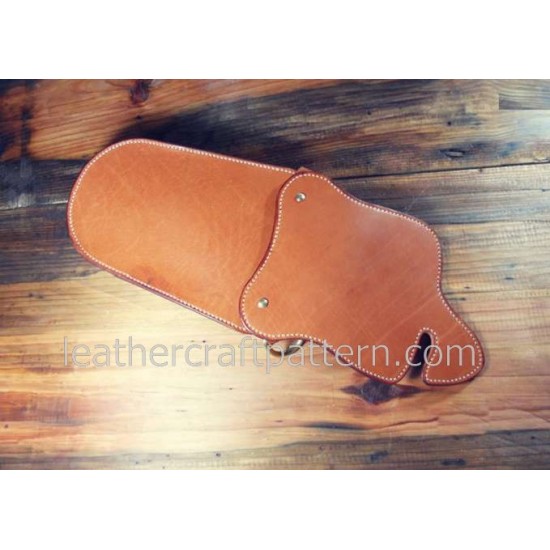 Leather bag patterns ACC-58 waist backpack pocket PDF instant download leathercraft patterns