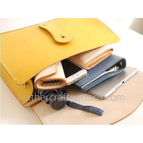 Leather bag pattern women handbag pattern bag sewing pattern PDF instant download ACC-61