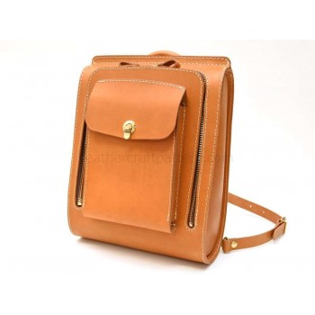 With instruction leather sewing pattern leather backpack pattern PDF instant download ACC-66
