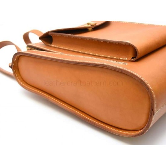 With instruction leather sewing pattern leather backpack pattern PDF instant download ACC-66