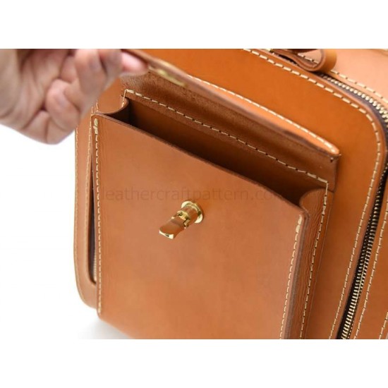 With instruction leather sewing pattern leather backpack pattern PDF instant download ACC-66